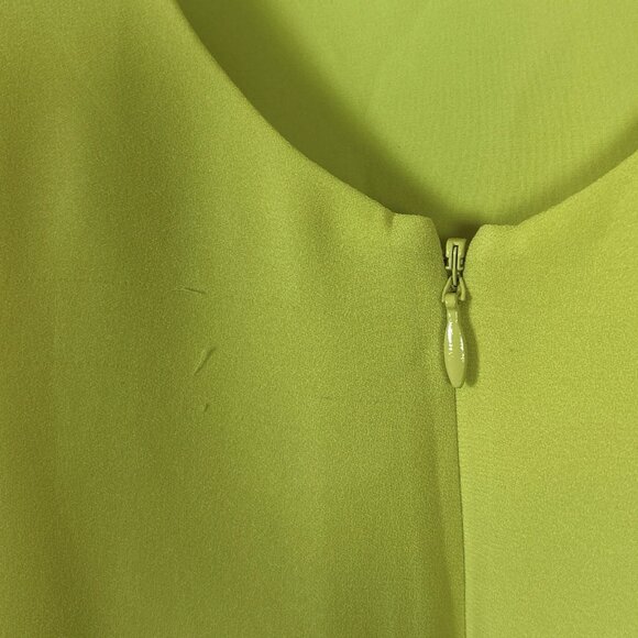 BCBG MaxAzria Ellie Cowl Draped Low Open Back Dress Lemongrass Yellow Size 4 - Picture 5 of 10